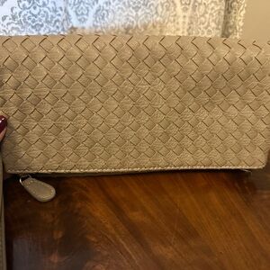 Urban Outfitters Woven Tan Clutch